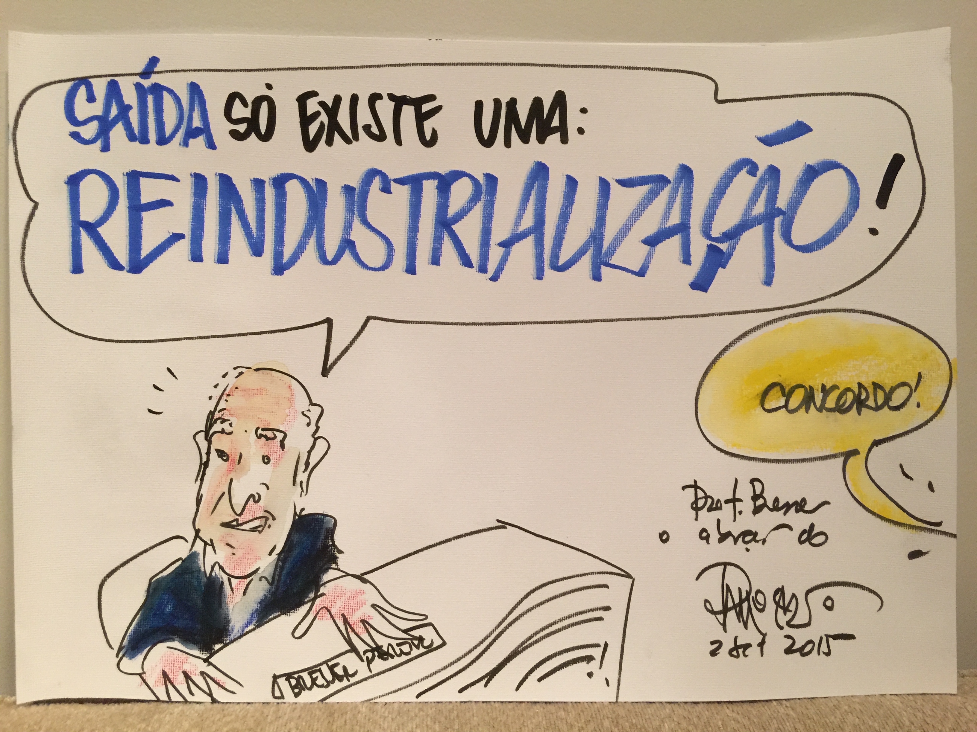 Reindustrialização - Caricatura de Paulo Caruso